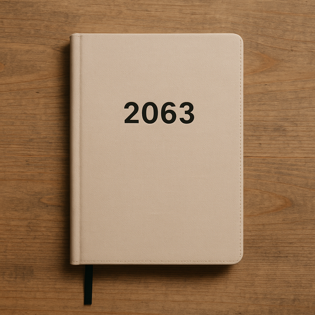 agenda 2063 posé sur une table.