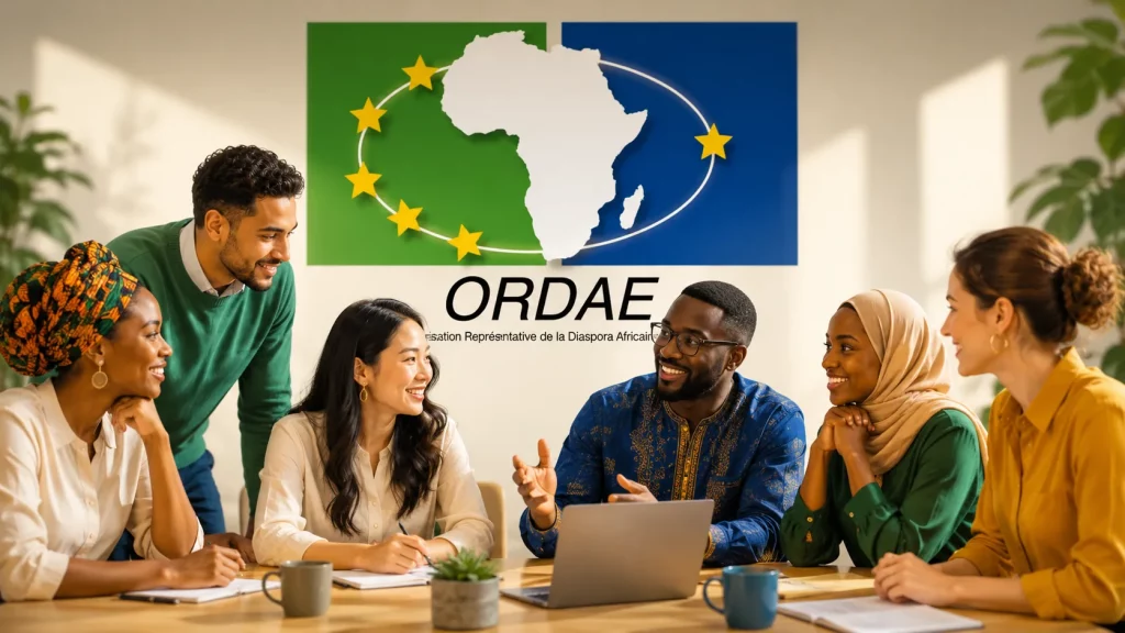 Illustration contact ordae représentant la diaspora africaine